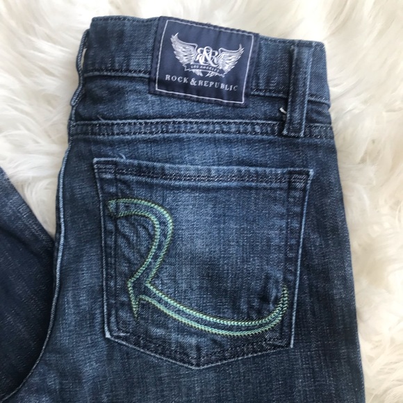 Rock & Republic Stella Straight Leg Jeans Dark 27 - Picture 2 of 8